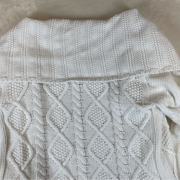 Cabi open front sweater cardigan cable knit white style #193 women’s Small - Picture 4 of 11
